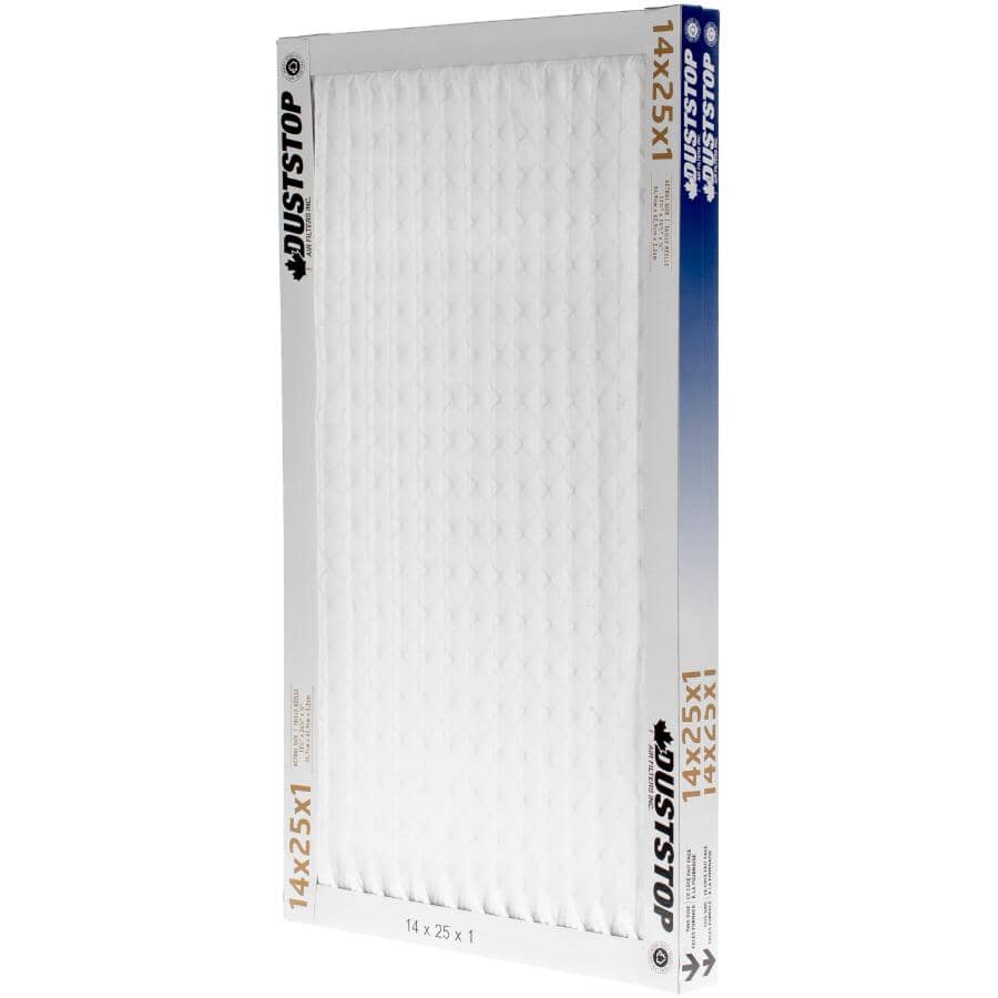 Pleated Furnace Filters - 1" x 14" x 25", 2 Pack