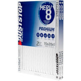 Pleated Furnace Filters - 1" x 15" x 20", 2 Pack