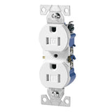 10 Pack 15 Amp White Tamper Resistant Duplex Receptacles