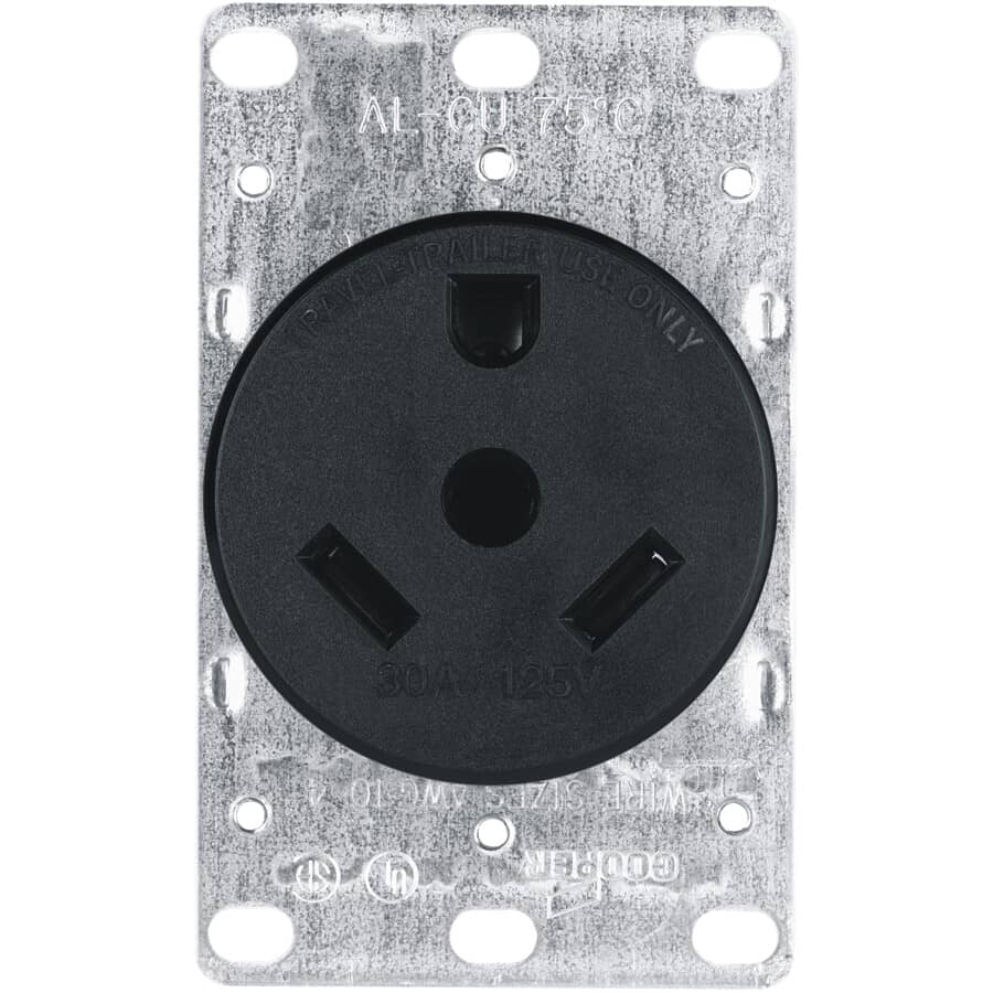 125 Volt 30 Amp RV & Trailer Receptacle
