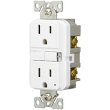 15 Amp Slim White Self Test Tamper Resistant GFI Receptacle