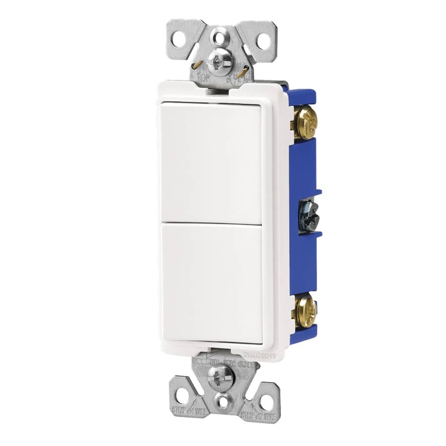 2 Rocker White Light Switch