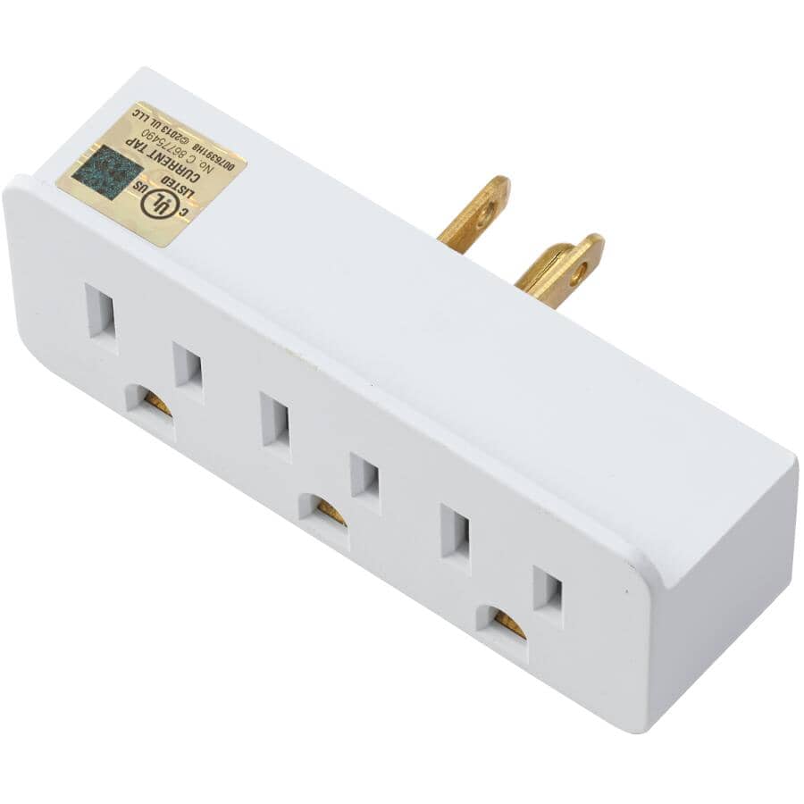 3 Outlet White Wall Tap