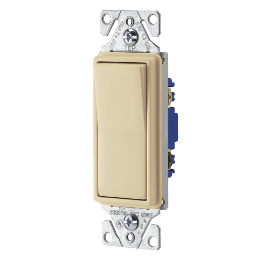 3 Way Decorator Ivory Light Switch