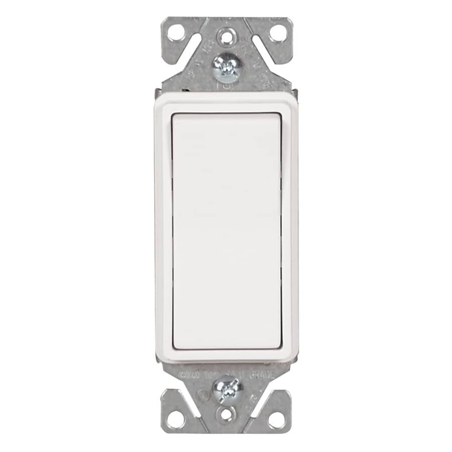 Illuminated Decorator White Light Switch