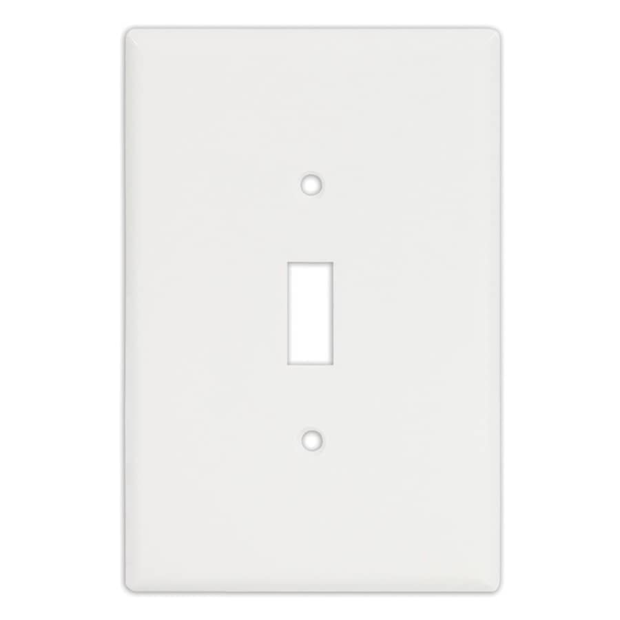 Jumbo White Plastic 1-Toggle Wall Plate