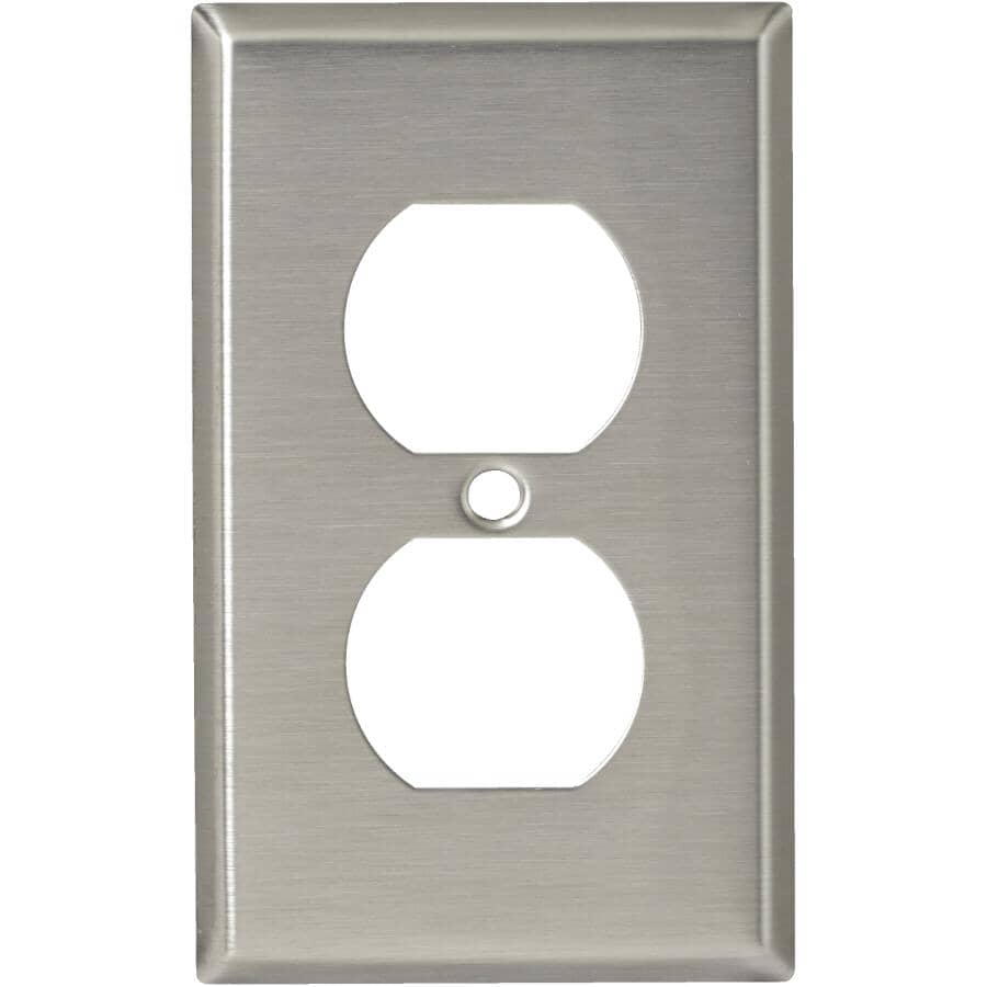 Stainless Steel Duplex Receptacle Plate