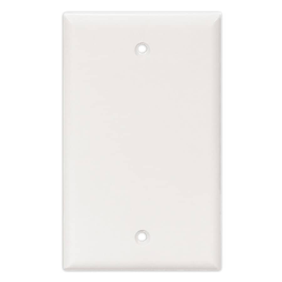 White 1-Gang Blank Wall Cover