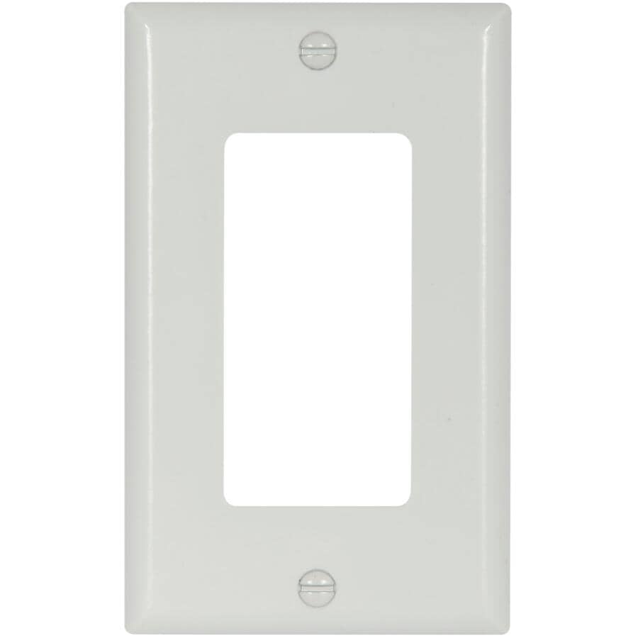 White Plastic 1-Gang Decorator Wall Plate
