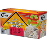 12 Pack 35" x 48" 4.0 Mil Clear Heavy Duty Garbage Bags