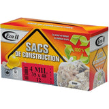 12 Pack 35" x 48" 4.0 Mil Clear Heavy Duty Garbage Bags