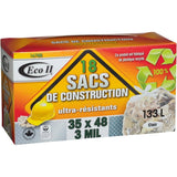 18 Pack 35" x 48" 3.0 Mil Clear Heavy Duty Garbage Bags