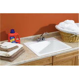 25" x 22" Fibreglass Drop-In Laundry Sink - White