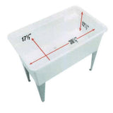 40" x 24" Polypropylene Laundry Tub - White