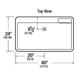40" x 24" Polypropylene Laundry Tub - White