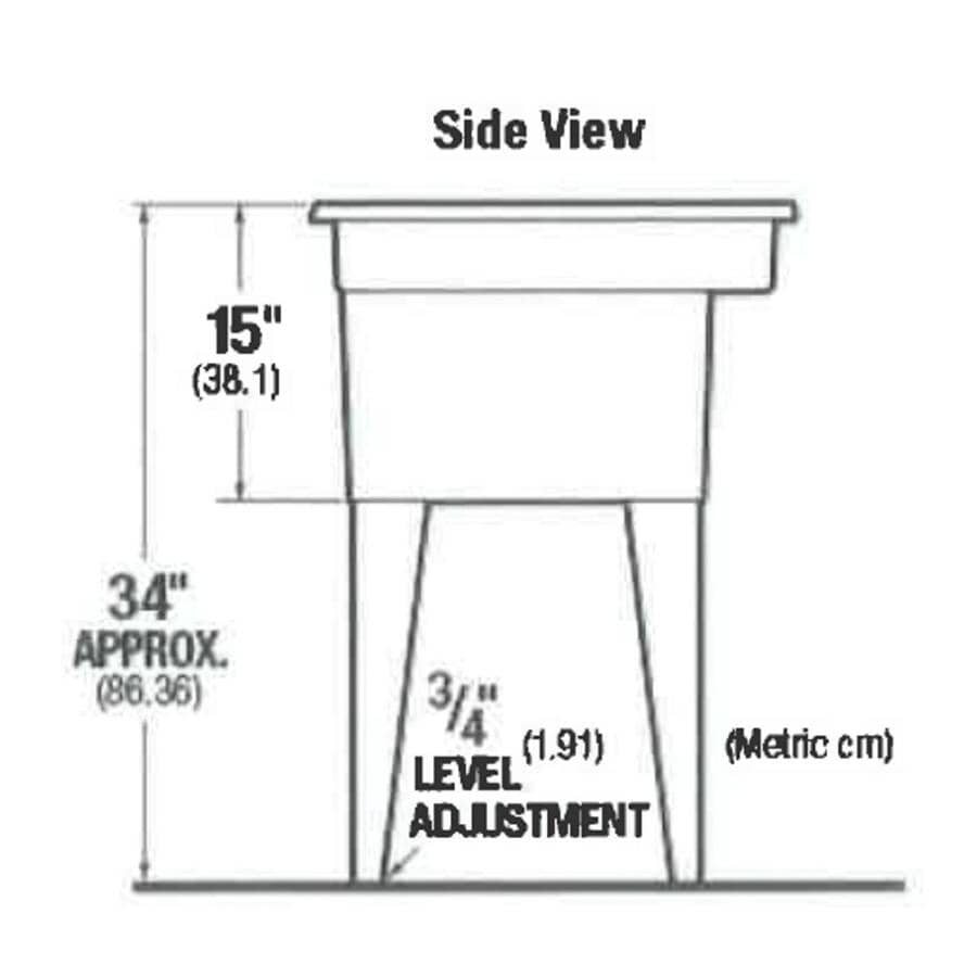 40" x 24" Polypropylene Laundry Tub - White
