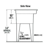 40" x 24" Polypropylene Laundry Tub - White