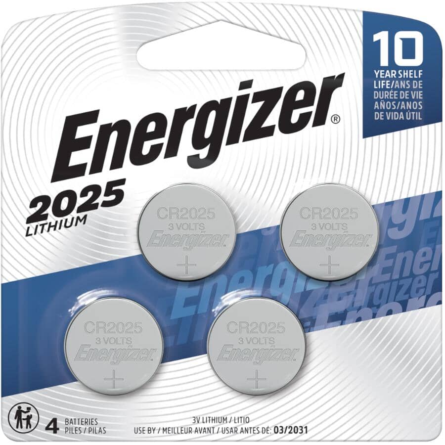 2025 Lithium Coin Batteries - 3V, 4 Pack
