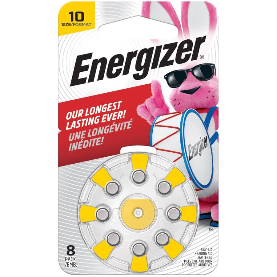 EZ Turn & Lock Size 10 Hearing Batteries - 8 Pack