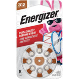EZ Turn & Lock Size 312 Hearing Aid Batteries - 8 Pack
