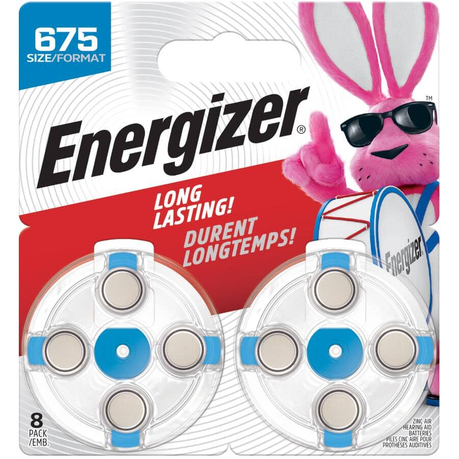EZ Turn & Lock Size 675 Hearing Aid Batteries - 8 Pack
