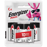 Max Alkaline C Batteries - 4 Pack