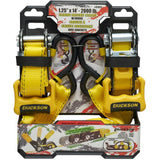2000 lb Sliding Ratchet Straps - 1.25" x 14', 2 Pack