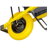 6 Cu. Ft. Landscaper/Contractor Wheelbarrow with Steel Tray and Flat Free Tire