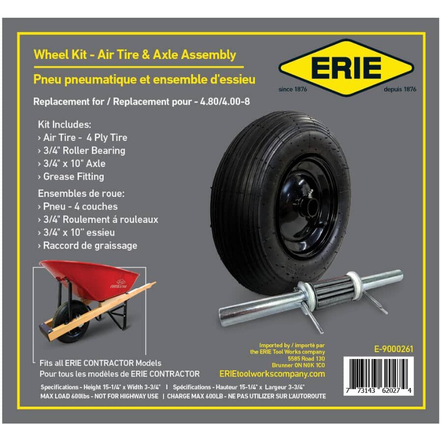 8" Heavy Duty Wheelbarrow Wheel and Tire