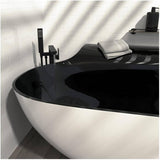 Quadrato Single Handle Freestanding Tub Faucet - with Hand Shower, Matte black
