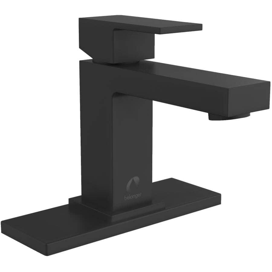 Quadrato Single Handle Lavatory Faucet - Matte Black