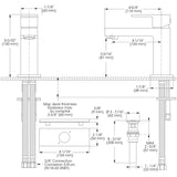 Quadrato Single Handle Lavatory Faucet - Chrome, 5.7 L/min