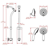 Symphony 3 Setting Wall Mount & Handheld Showerhead - with Slide Bar, Chrome