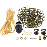 Antique Brass Swag Kit with Pull Chain