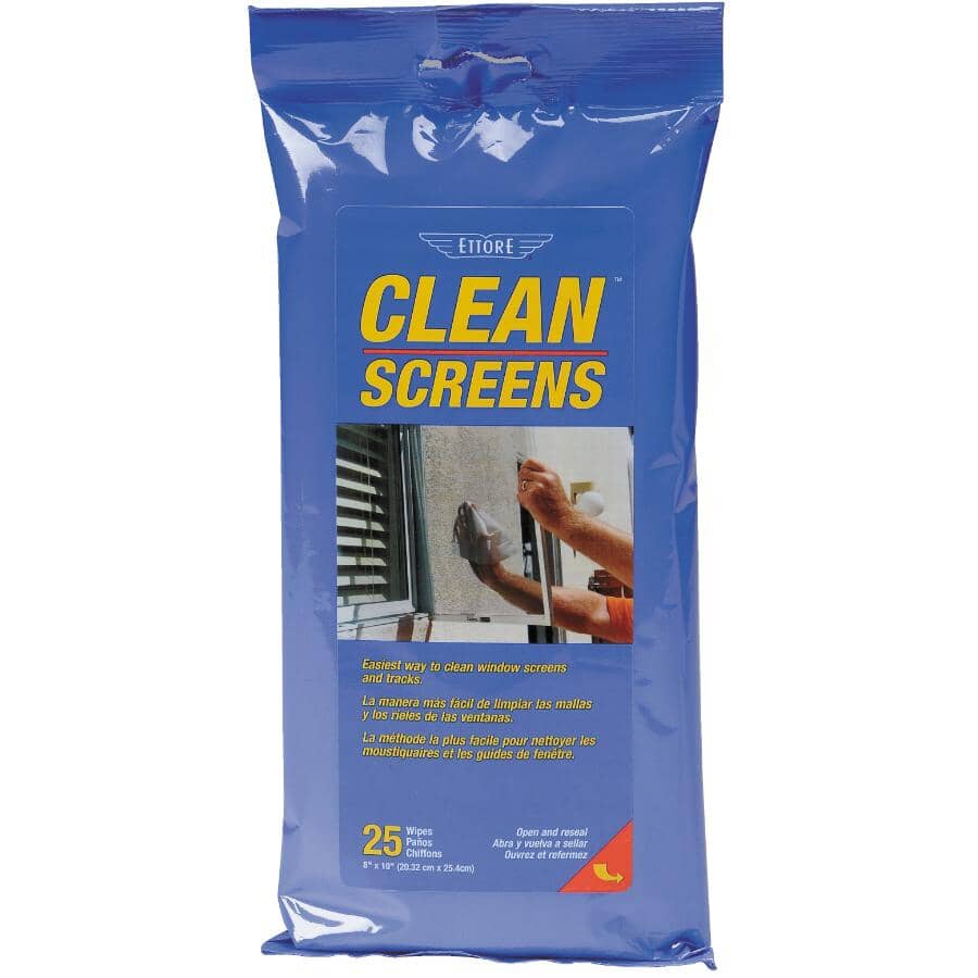 Clean Screens Window Screen Wipes - 25 Pack