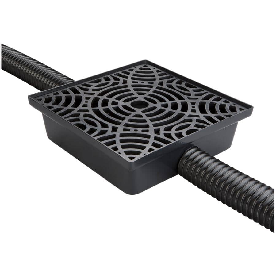 12" Black Low Profile StealthFlow Catch Basin