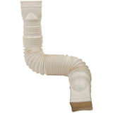 22" to 55" Flex-A-Spout White Gutter Downspout Extension