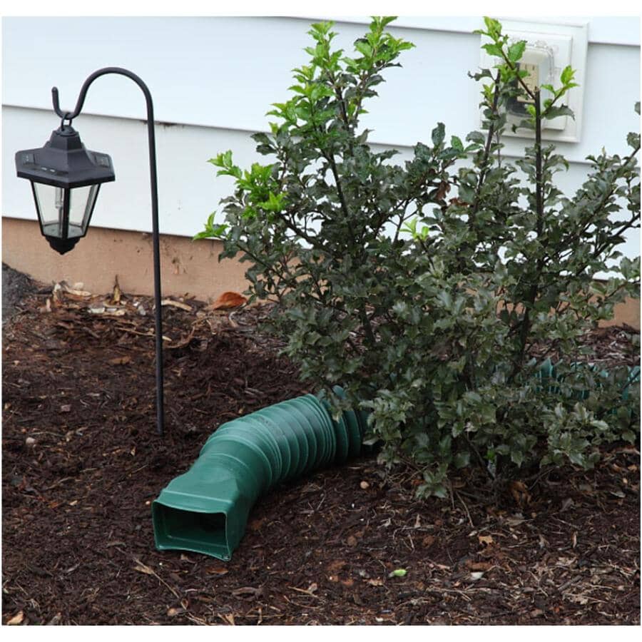 22" to 55" Flex-A-Spout Green Gutter Downspout Extension