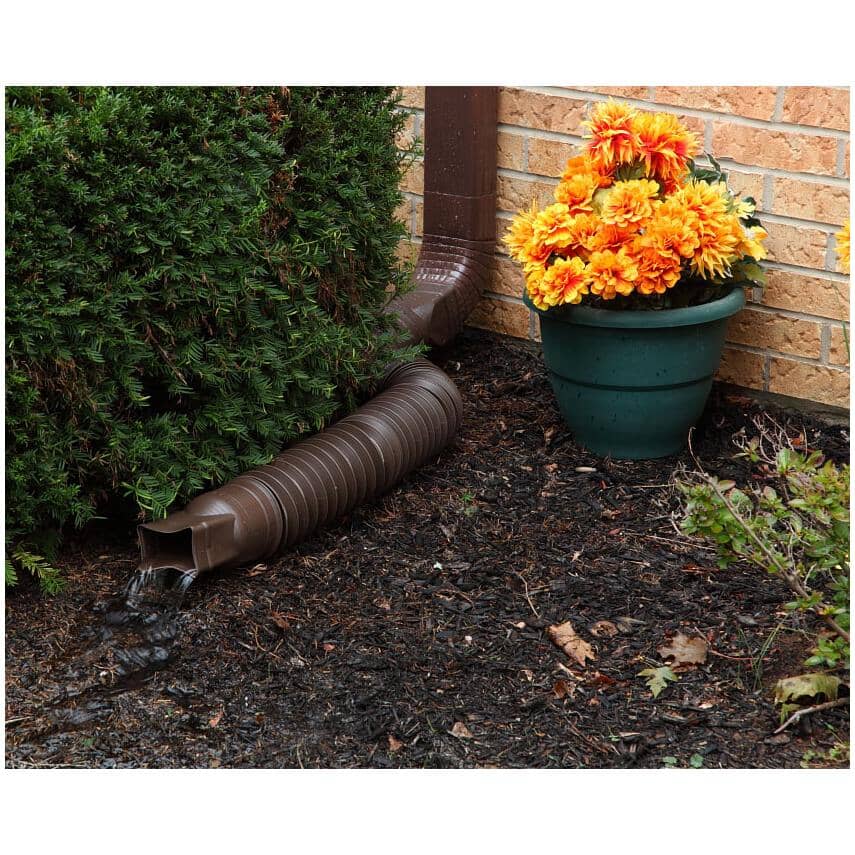 22" to 55" Flex-A-Spout Brown Gutter Downspout Extension