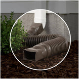 22" to 55" Flex-A-Spout Brown Gutter Downspout Extension