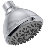 5 Setting Wall Mount Showerhead - Chrome, 3.5" Dia