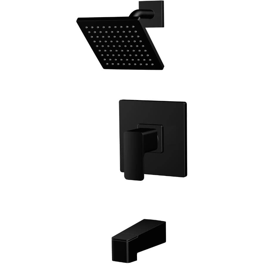 Capriza Single Handle Pressure Balanced Tub & Shower Faucet - Matte Black