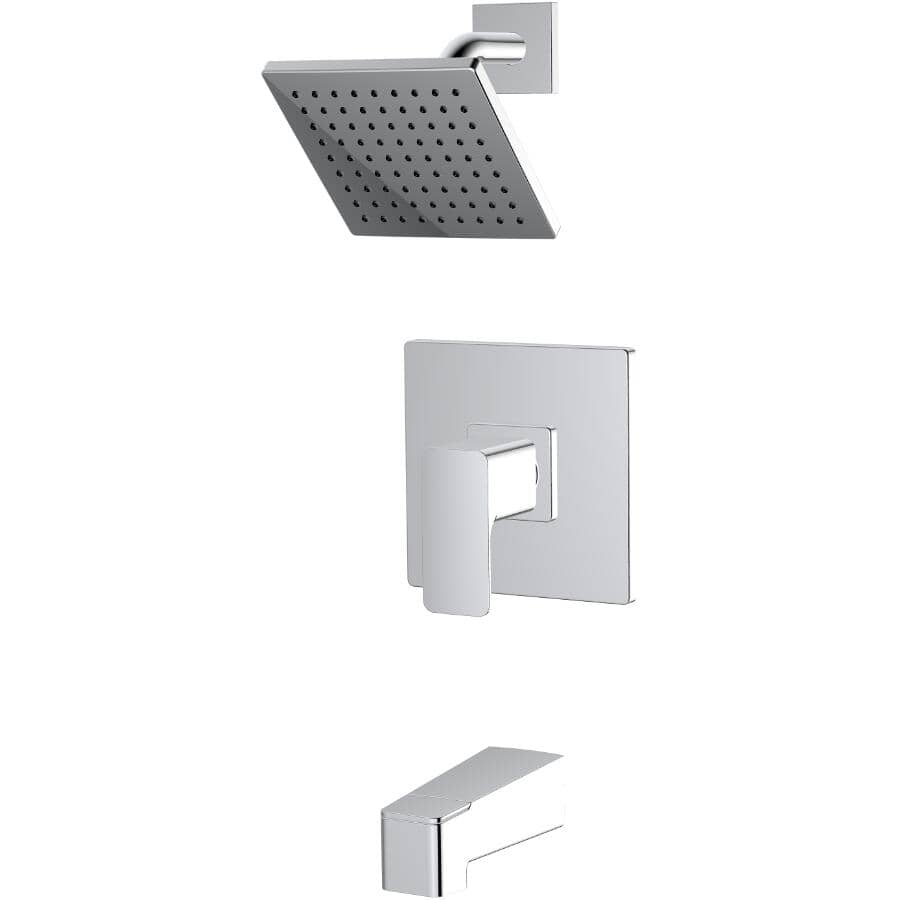 Capriza Single Handle Pressure Balanced Tub & Shower Faucet - Chrome