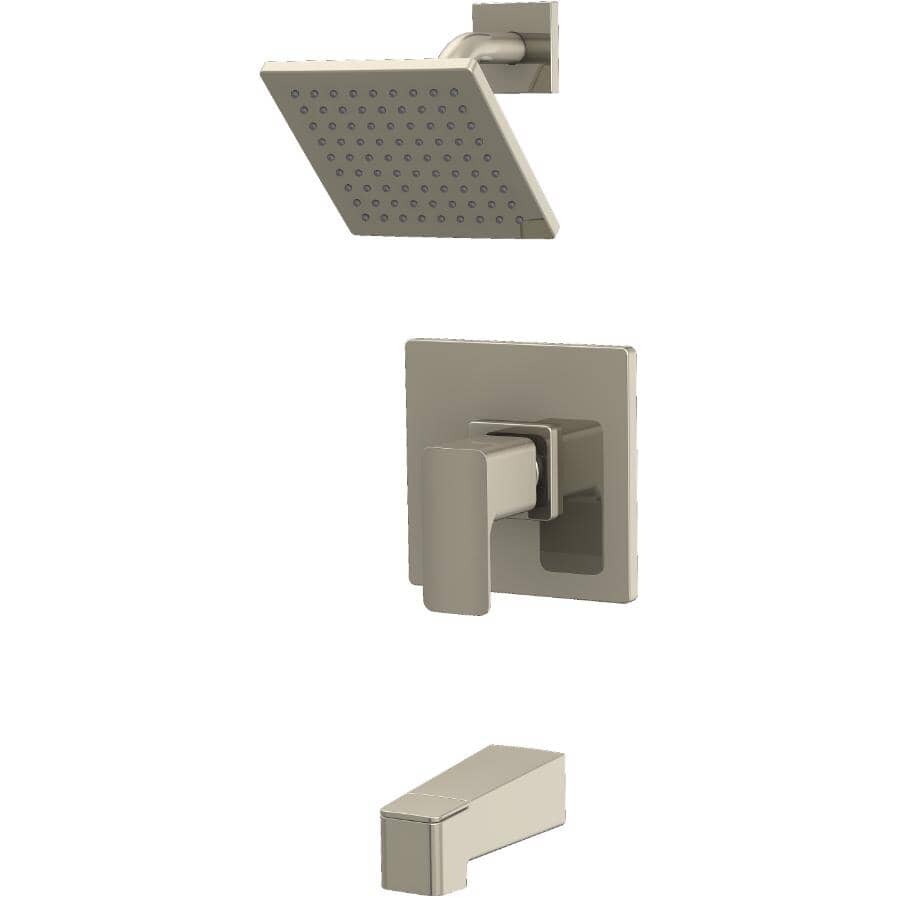 Capriza Single Handle Pressure Balanced Tub & Shower Faucet - Brushed Nickel