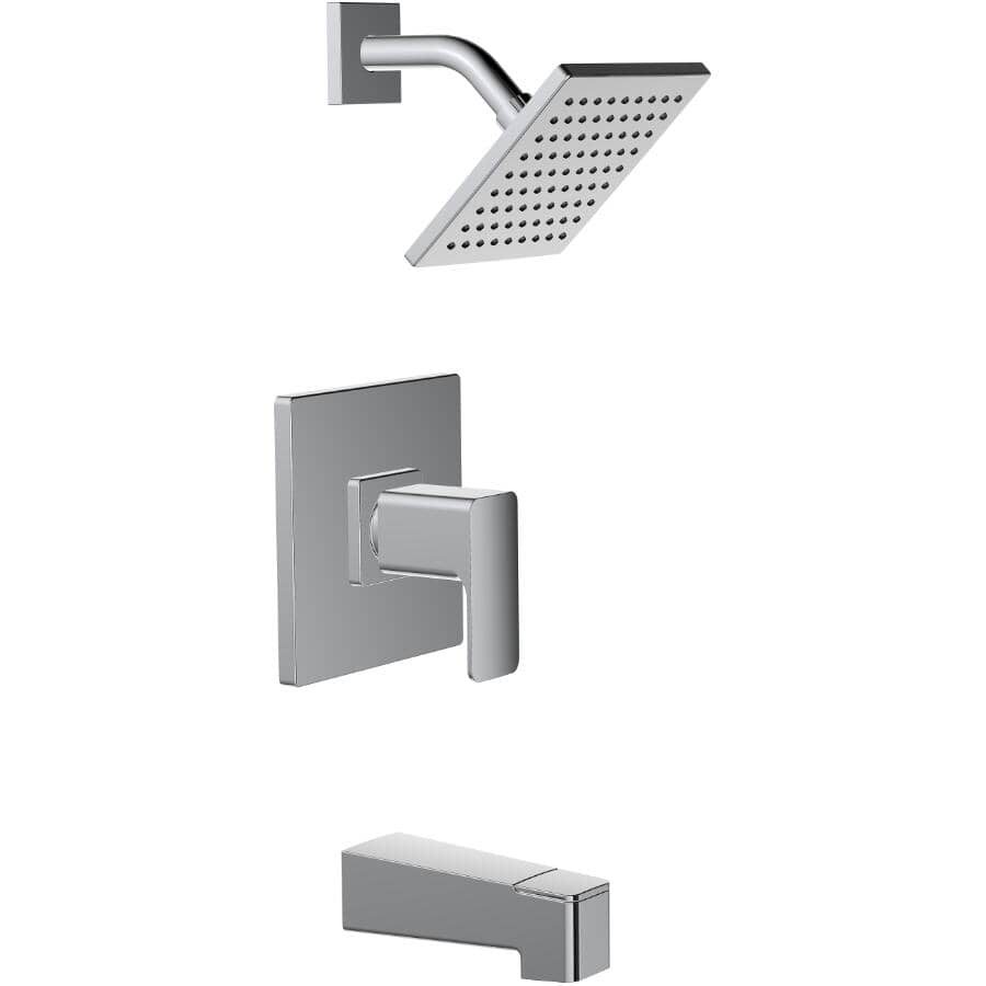 Capriza Single Handle Pressure Balanced Tub & Shower Faucet - Chrome