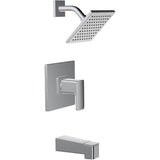 Capriza Single Handle Pressure Balanced Tub & Shower Faucet - Chrome