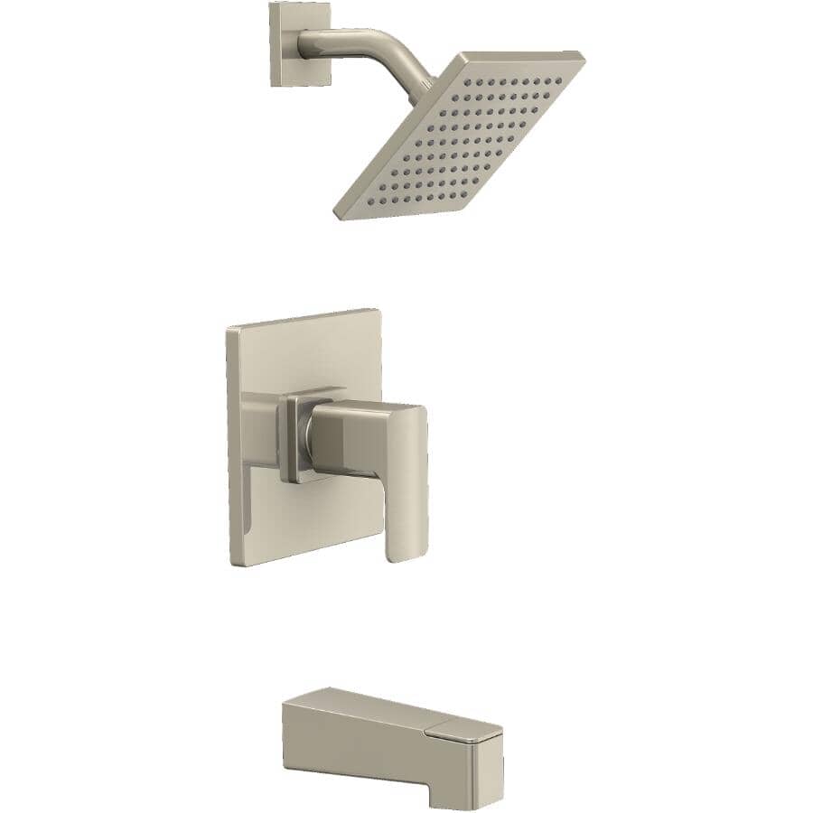 Capriza Single Handle Pressure Balanced Tub & Shower Faucet - Brushed Nickel