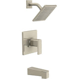 Capriza Single Handle Pressure Balanced Tub & Shower Faucet - Brushed Nickel