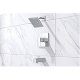 Capriza Single Handle Pressure Balanced Tub & Shower Faucet - Chrome