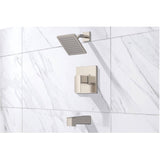 Capriza Single Handle Pressure Balanced Tub & Shower Faucet - Brushed Nickel